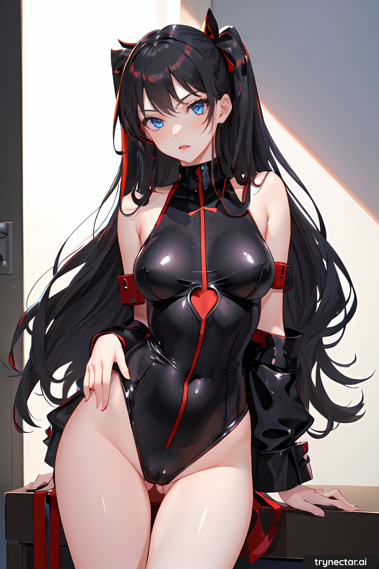 1girl ai_art ai_generated aiartcommunity aigirl blue_eyes breasts clothing fate/stay_night fate_(series) female_only long_hair rin_tohsaka stablediffusion stablediffusionwaifu tohsaka_rin trynectar.ai twintails