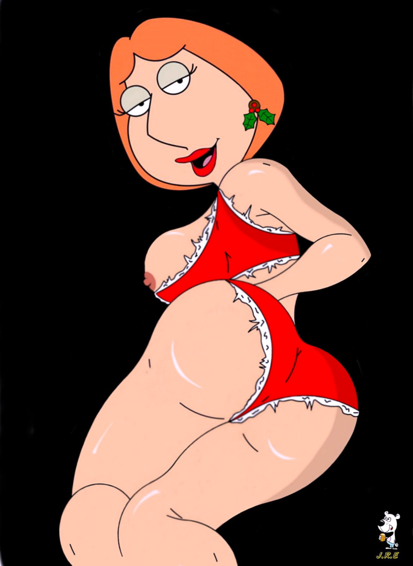 ass bra erect_nipple family_guy lois_griffin one_breast_out panties thighs