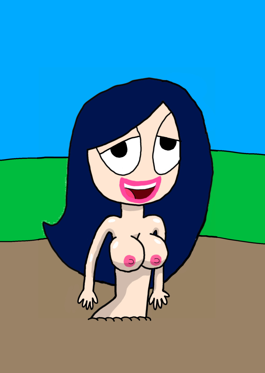 1girl 1girl breasts breasts kady nude nude quicksand sinking