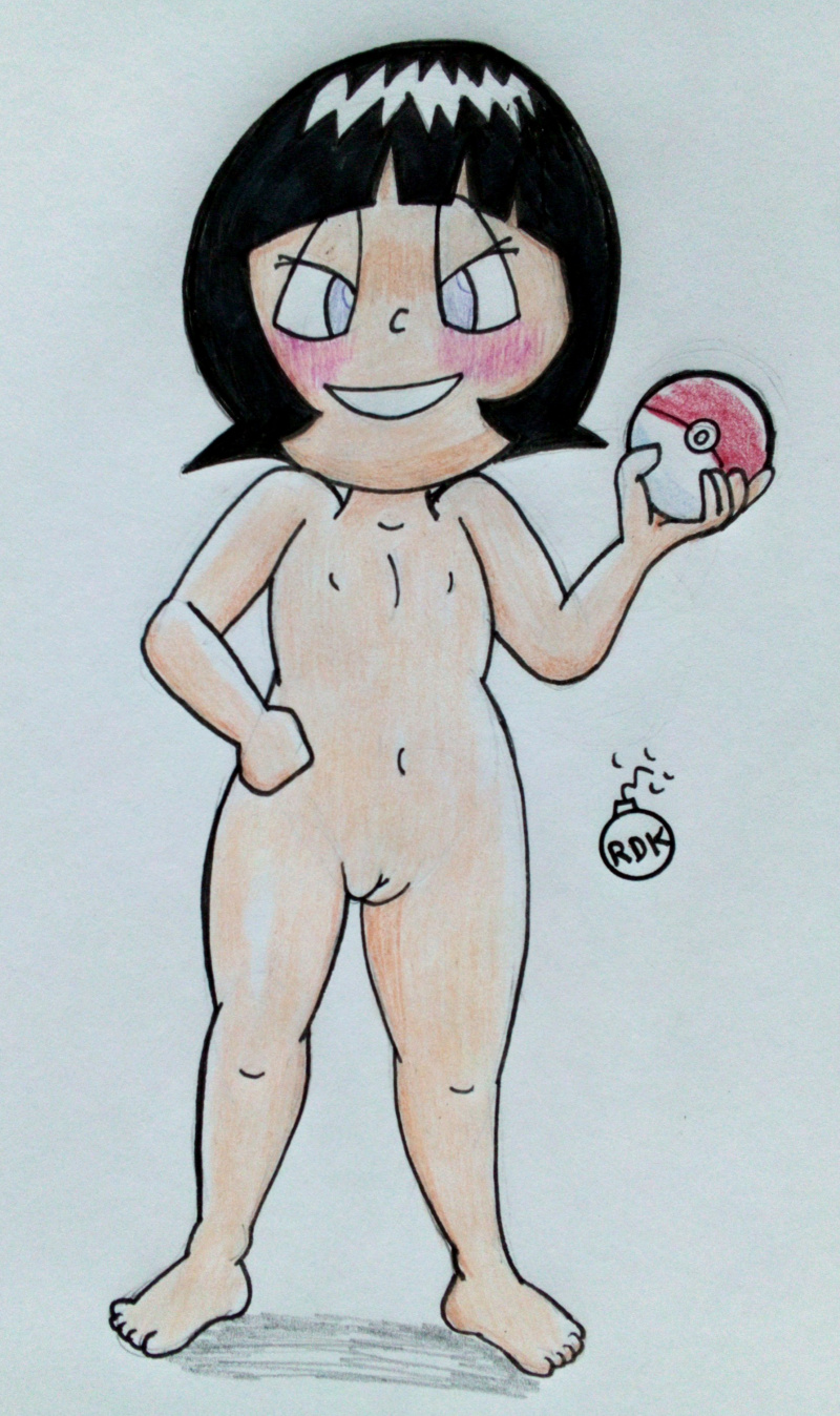 1girl nude pokeball pokemon poppy pussy rdk small_breasts