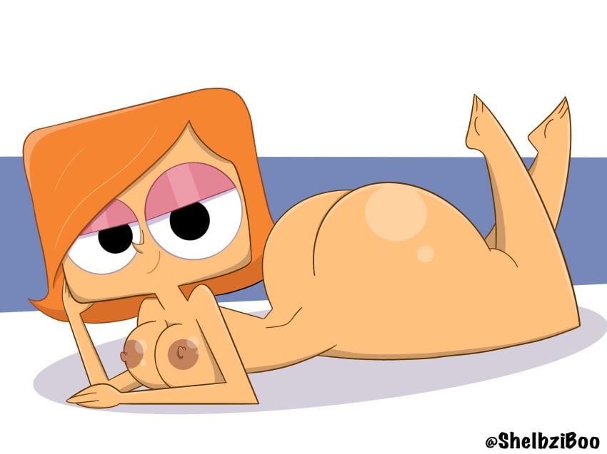 1girl 1girl 1girls areola ass barefoot big_ass breasts cartoon_network closed_mouth completely_nude completely_nude_female dat_ass debbie_turnbull debbie_turnbull female_only full_body looking_at_viewer milf naked_female nipples nude nude nude_female on_front orange_hair robotboy shelbziboo short_hair smile solo_female