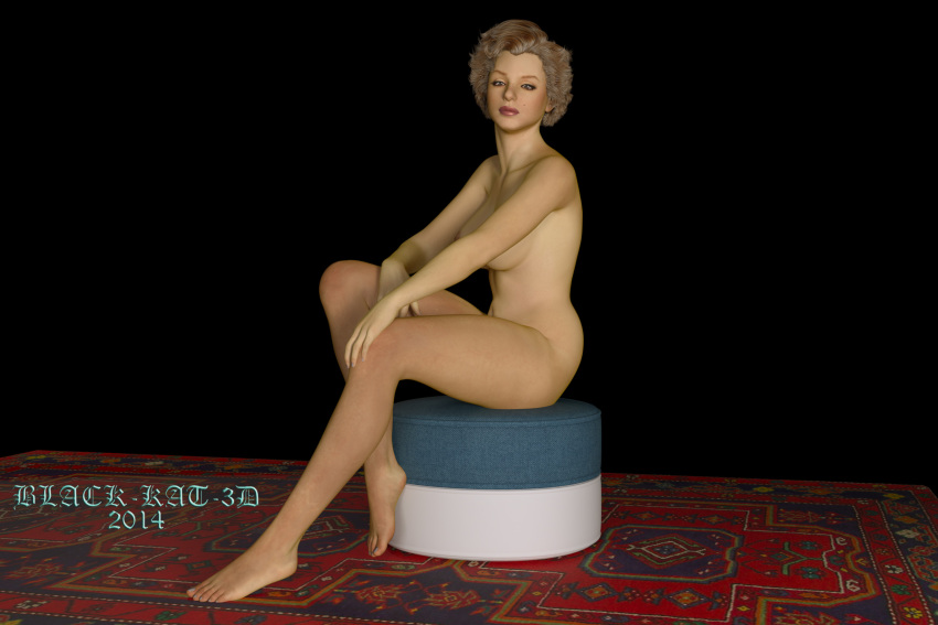 black-kat-3d-studio breasts nude solo_female