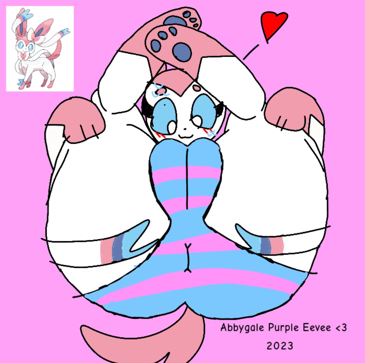 1girl abbygale_purple_eevee_kit anthro anus ass ass_grab butt butt_grab female furry furry_female hi_res looking_at_viewer panties pink_body pokemon pokemon_(species) puffy_anus pussy showing_ass sylveon tagme uwu