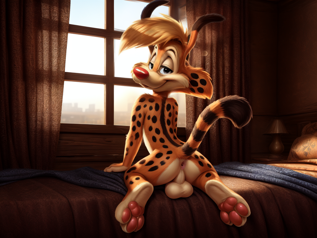 ai_generated bonkers bonkers_(series) bonkers_d._bobcat cartoon cat cat_tail disney disney_channel furry furry_male looking_at_viewer penis tail wild_cat