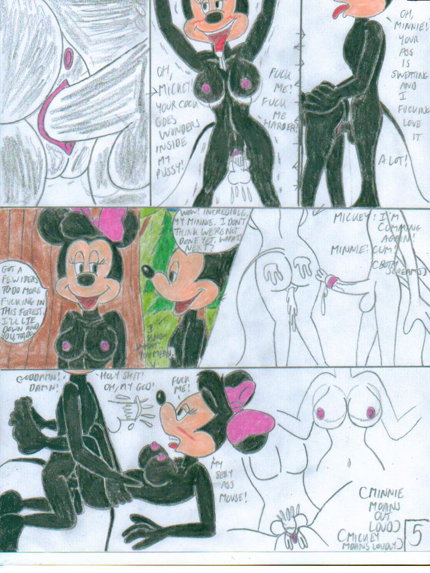 1boy 1girl 1girl ass comic disney disney_channel forest male mickey_mouse mickey_mouse_shorts minnie_mouse mouse nude nude penis_in_ass shrekrulez