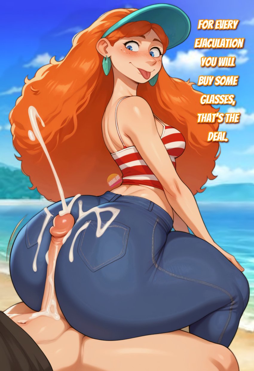 1girl 1girl ai_generated assjob big_breasts blue_eyes blue_eyes_female buttjob cameltoe cap cleavage curly_hair curvy erect_nipples freckles ginger ginger_hair huge_areolae huge_ass inner_workings kate_(inner_workings) marlosart nai_diffusion orange_hair orange_hair_female puffy_nipples red_hair red_hair_female redhead stable_diffusion thick_lips very_long_hair very_long_hair_female voluptuous wide_hips