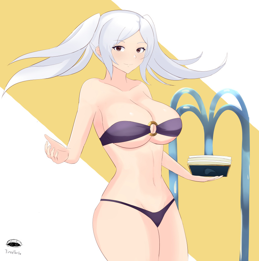 1girl 1girl 1girl alluring alternate_costume big_breasts big_breasts bikini cleavage female_only fire_emblem fire_emblem_awakening fire_emblem_heroes nintendo o-ring o-ring_bikini official_alternate_costume purple_bikini purple_swimsuit robin_(female)_(summer)_(fire_emblem) robin_(fire_emblem) robin_(fire_emblem)_(female) robin_(summer)_(fire_emblem)_(female) swimsuit tiredtorto twin_tails