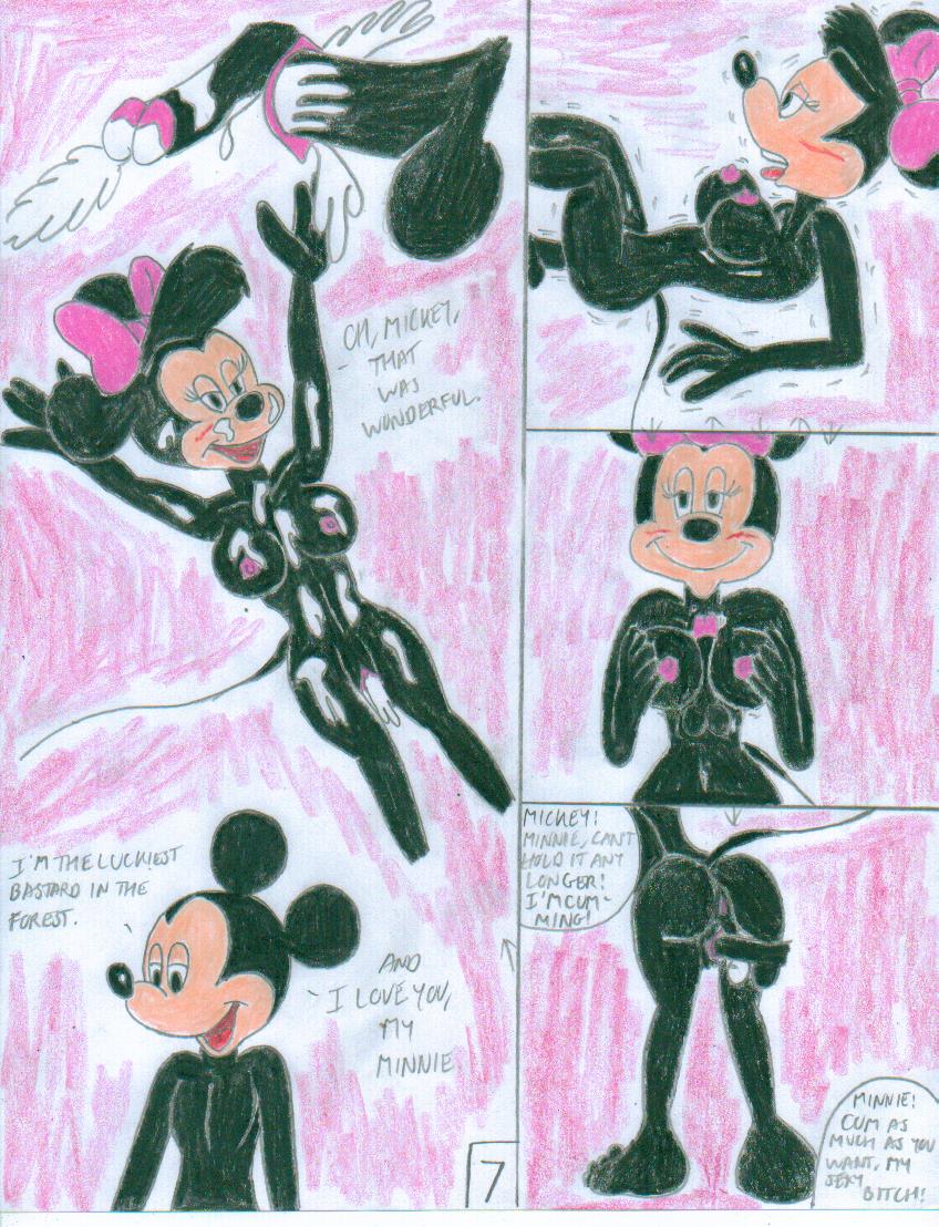 1boy 1girl 1girl comic cum cum_on_body disney disney_channel forest male mickey_mouse mickey_mouse_shorts minnie_mouse mouse nude nude penis_in_pussy shrekrulez