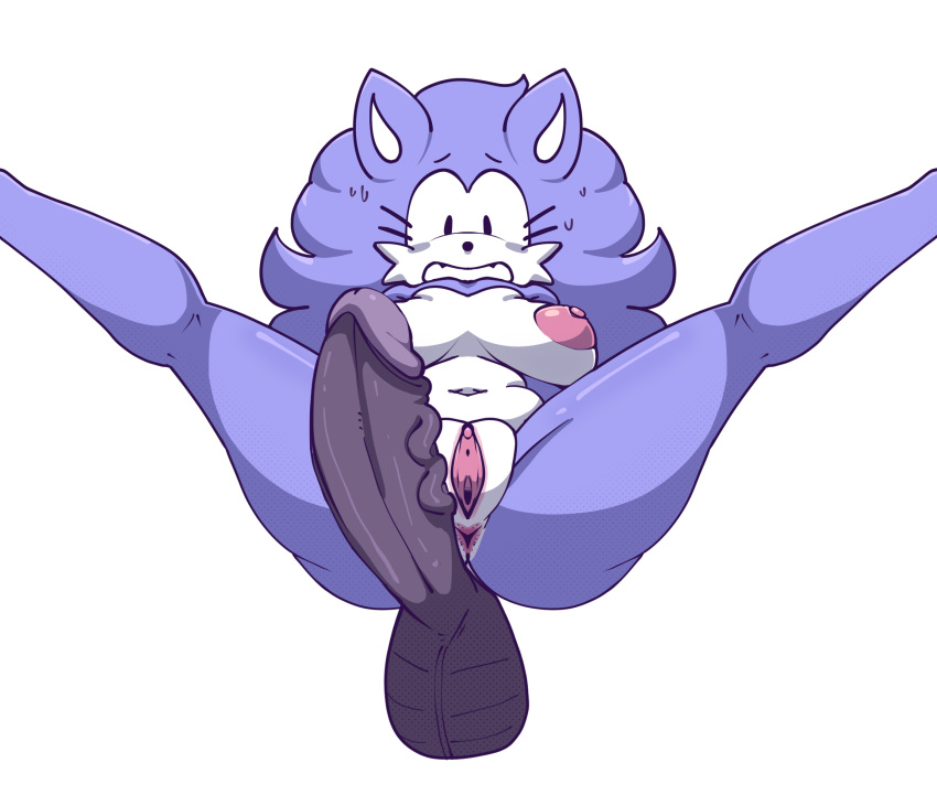 1boy 1girl anthro anus areola balls big_breasts big_penis friday_night_funkin from_behind holding pussy sega sonic.exe sonic.exe_(series) sweat thick_ass wacky_(danicorelove) worried