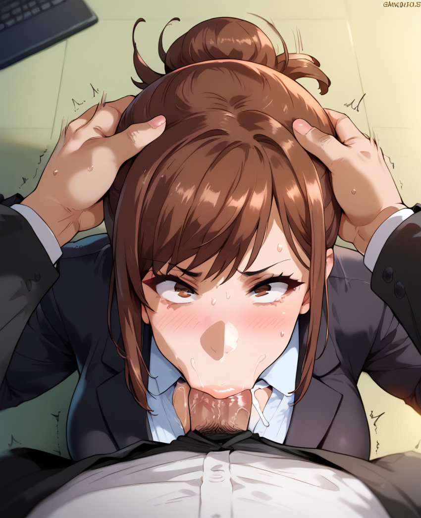 1boy 1girl 1girl age_difference ai_generated areola azuma_hisato big_ass big_balls big_breasts big_breasts big_penis black_jacket black_skirt blowjob_face blush breasts breasts_out brown_eyes brown_hair bursting_breasts cheating cheating_wife cleavage clothed clothing color deepthroat embarrassed eyebrows eyelashes eyes_open fellatio fellatio folded_ponytail f****d forced_oral formal_wear ghettolobsta hentai high_res high_resolution himawari_wa_yoru_ni_saku huge_ass huge_breasts huge_cock indoors jacket legs legwear light-skinned_female light-skinned_male light_skin male mature mature_female milf netorare ntr office office_clothing office_lady oral oral_penetration oral_sex paizufella paizuri pale-skinned_female pale_skin panties penetration penis penis_between_breasts ponytail shocked skindentation skirt skirt_lift skirt_up stable_diffusion sucking sucking_penis suit sweat sweatdrop sweating takeda_hiromitsu testicle thick thick_ass thick_thighs thighs uncensored underwear voluptuous voluptuous_female white_skin