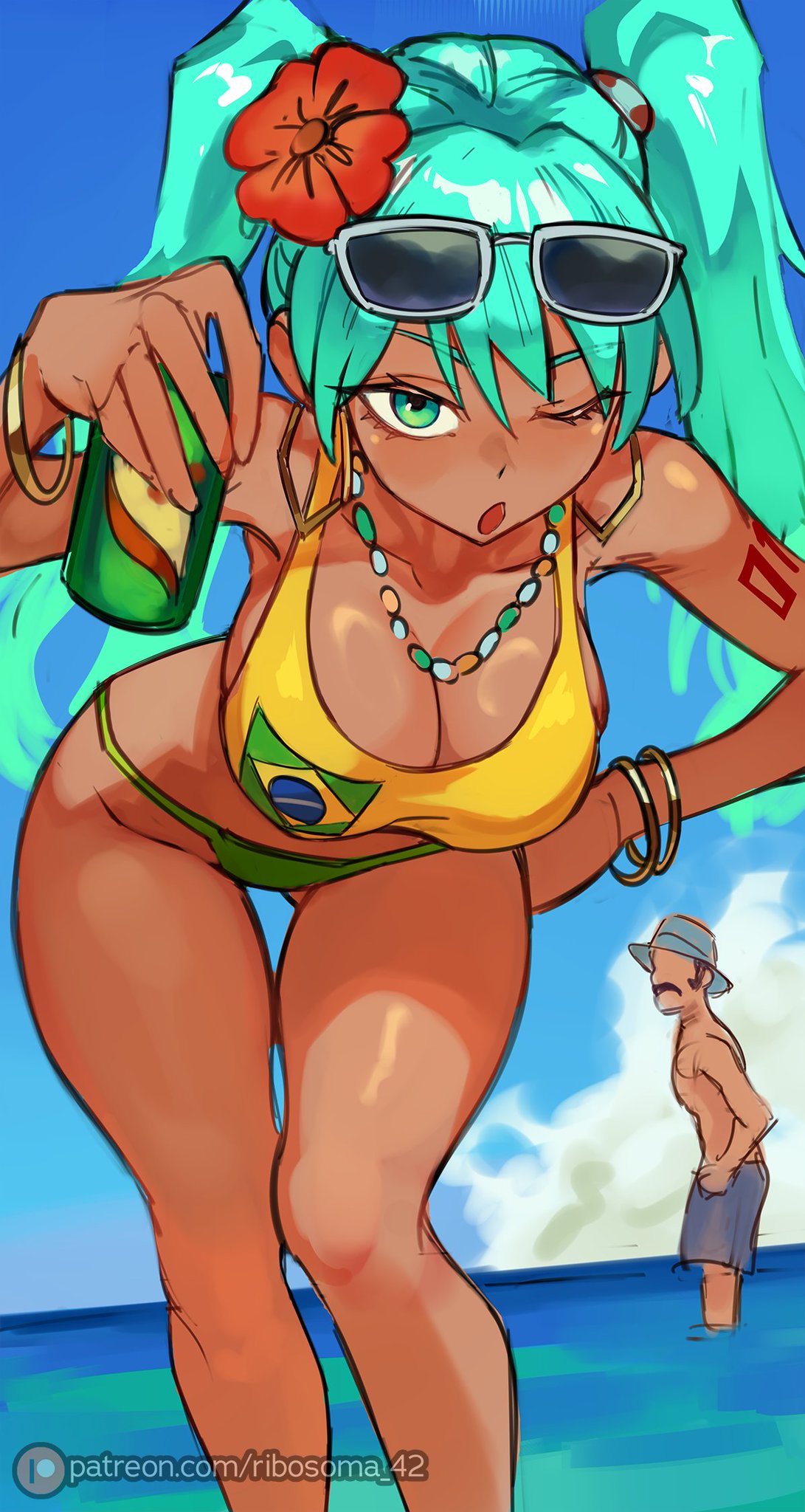 1boy 1girl 1girl armpits attractive beautiful_female beautyful big_breasts bitch bodysuit breasts dark-skinned_female dark_skin excited excited_for_sex exhibitionism female_focus female_pervert female_pov female_pubic_hair glasses hair_ornament hooker legs long_legs miku_hatsune panties perfect perfection pervert prostitute prostitution provocating provocative pussy sex_invitation sexually_suggestive shorts sunglasses sunglasses_on_head