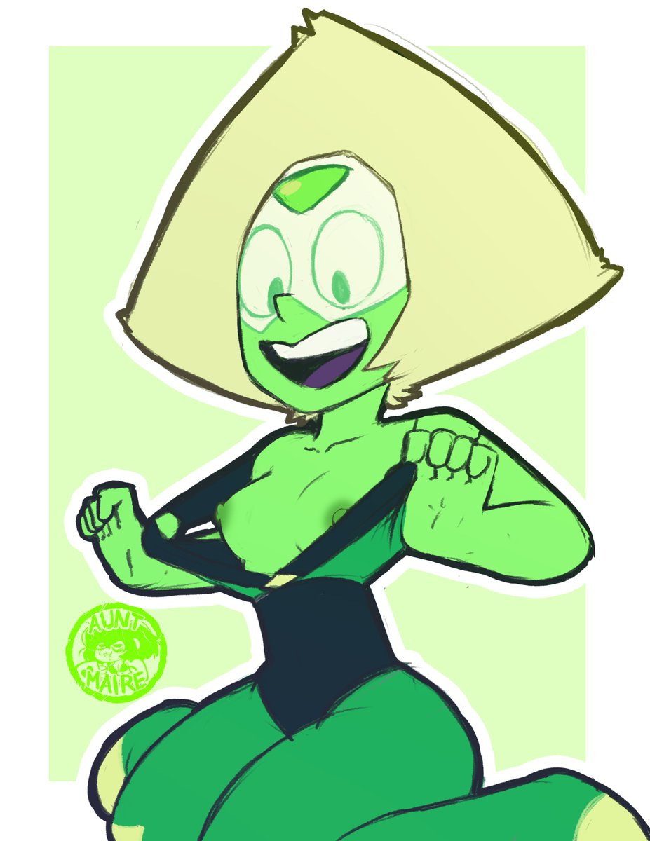 1girl 1girl 1girls breasts exposed_breasts female_only inkershike lifting_clothing peridot_(steven_universe) steven_universe undressing