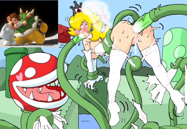 anal_penetration blonde_hair bowser bridal_legwear bridal_veil bride cheating cum cum_dump cum_in_ass cum_in_mouth cum_in_pussy cum_inside cum_slut dripping_cum dripping_semen hearts mario mario_(series) naughty_bride nintendo penetration piranha_plant princess_peach super_mario_odyssey tentacle tentacle tentacle_sex torn_clothing torn_dress wedding_dress wedding_veil