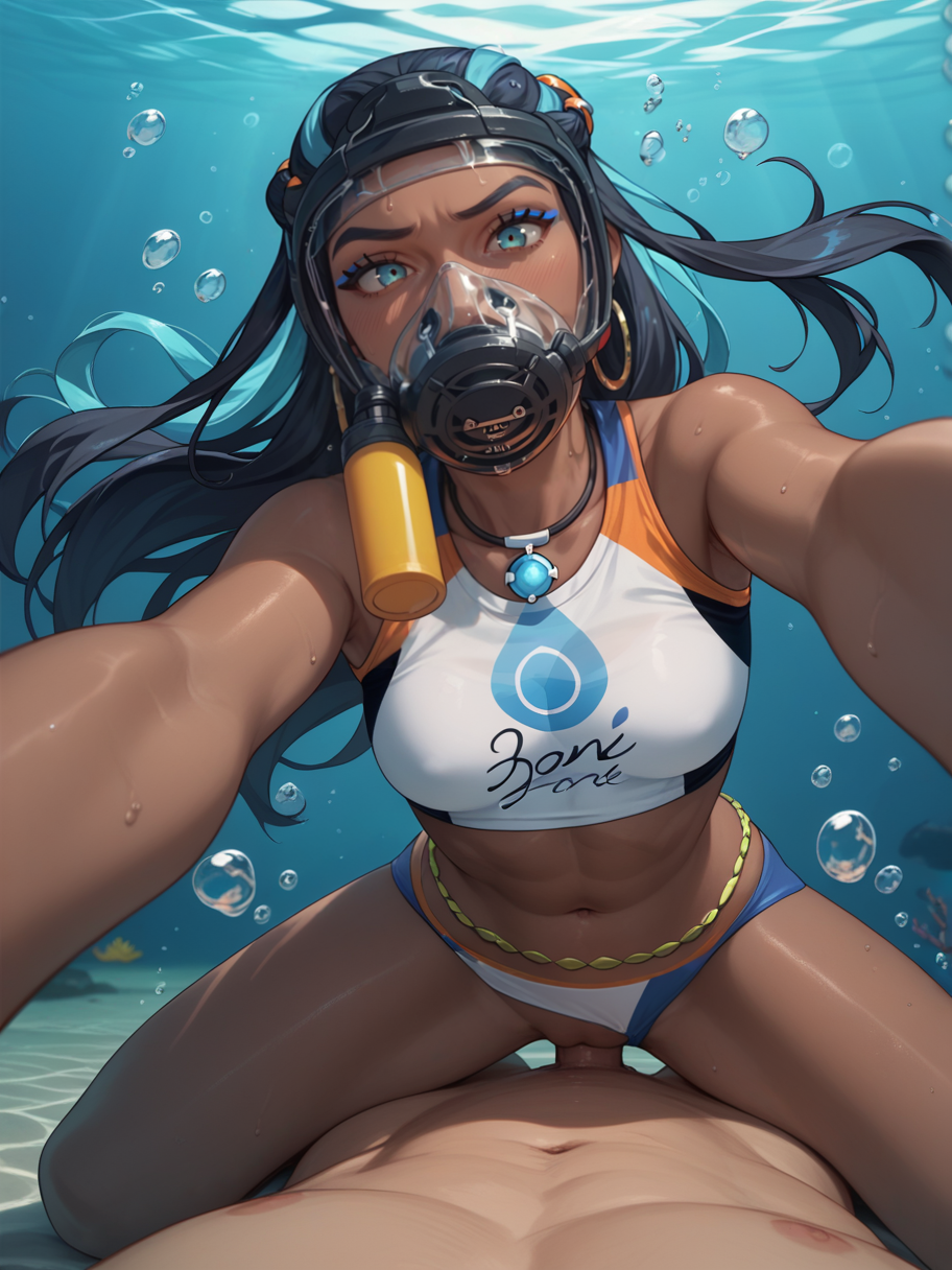 1boy 1girl about_to_cum ai_generated air_bubble air_bubbles aquaphilia asphyxiation breathplay clothed clothed_female clothed_female_nude_male clothed_sex cowgirl_position dark-skinned_female diving diving_gear diving_mask drowning female female_focus female_orgasm fetish imminent_orgasm looking_at_viewer male male/female male_pov navel nessa_(pokemon) nintendo nordslate nude nude_male ocean orgasm penis pokemon pov pussy r**e reverse_rape scuba scuba_gear scuba_mask scuba_tank sea sex straight trembling underwater underwater_sex vaginal_penetration water water_torture