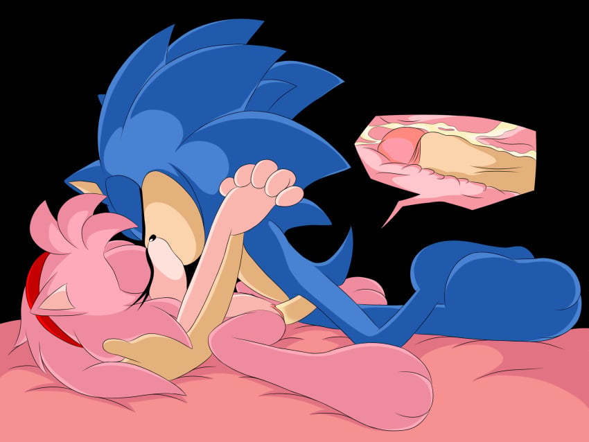 amy_rose barefoot breasts j_nsfw kissing kissing_while_penetrated penis pussy sega sex sonic_the_hedgehog sonic_the_hedgehog_(series) wholesome wholesome_sex