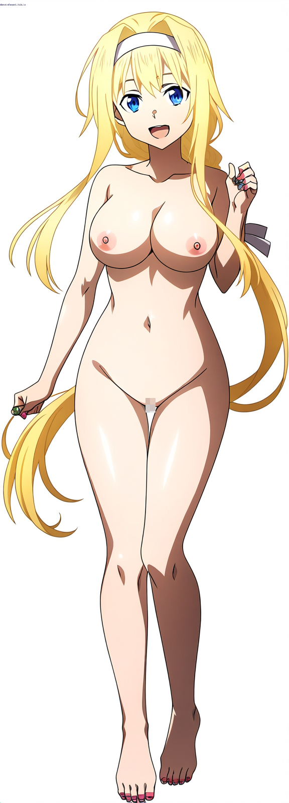 alice_schuberg bare_legs big_breasts blonde_hair blue_eyes completely_nude_female dasein nude pin_up pussy sword_art_online