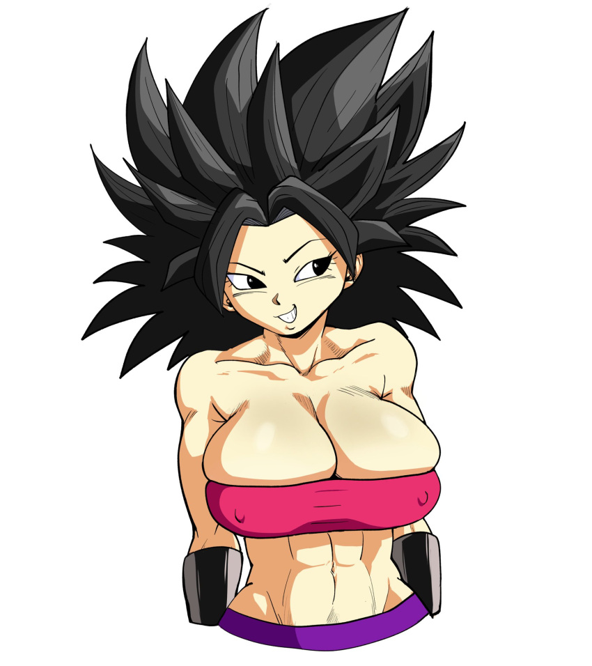 1girl 1girl big_breasts bitch black_hair bodysuit breasts c caulifla dragon_ball dragon_ball_super exhibitionism female_focus female_pervert female_pov female_pubic_hair female_sub femdom hooker muscular muscular_female nipples perfect perfection pervert prostitute prostitution sex_invitation sexually_suggestive smile submission