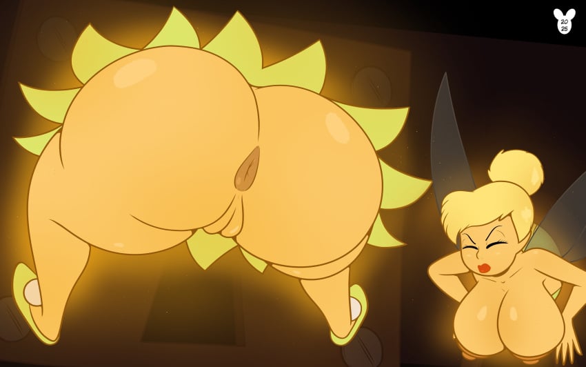 anus anus_focus ass ass_focus big_ass big_breasts breasts breasts_out bubble_ass bubble_butt disney luanctoons peter_pan_(disney) stuck tinker_bell