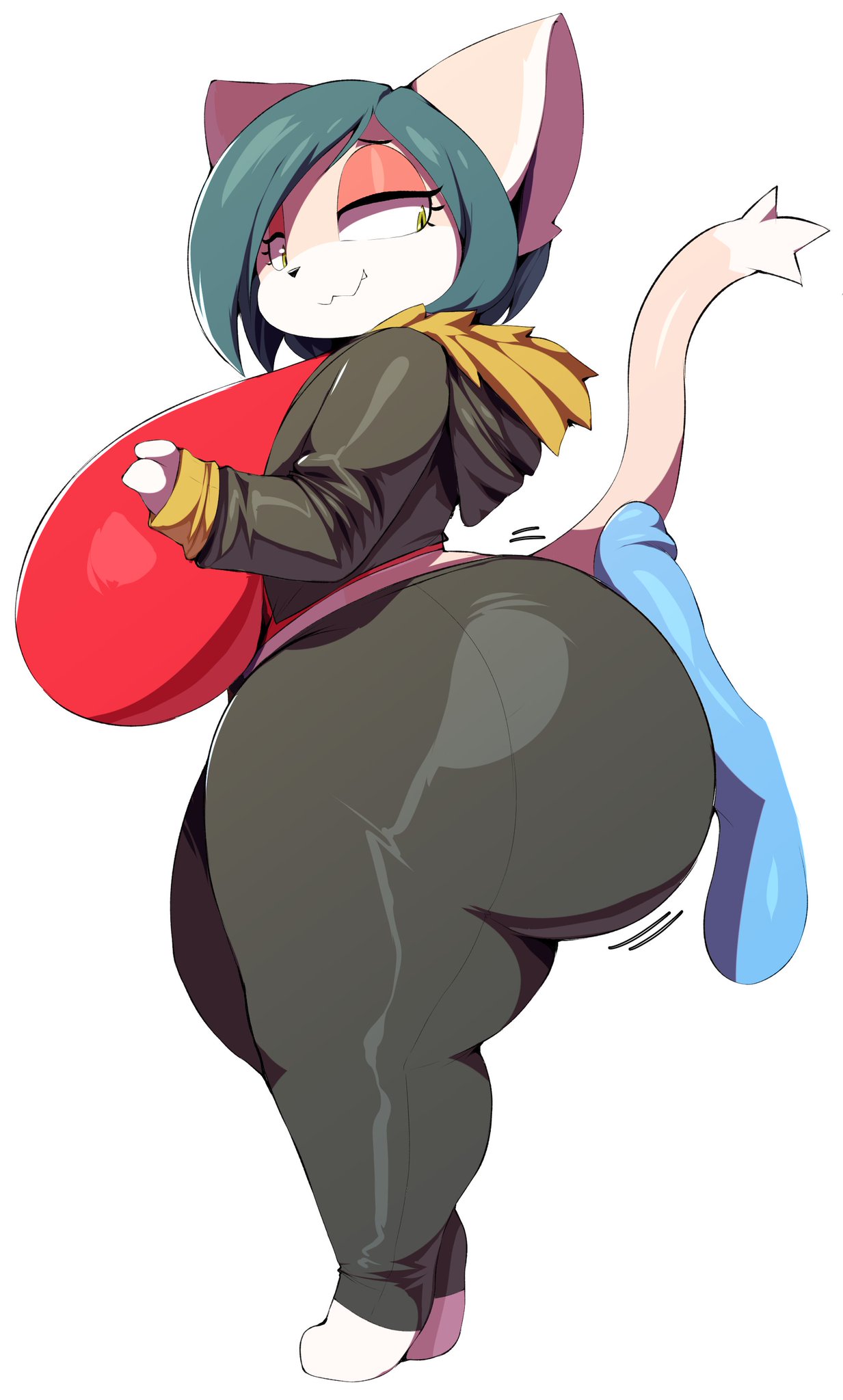 1girl big_ass big_breasts cat female furry trinityfate62