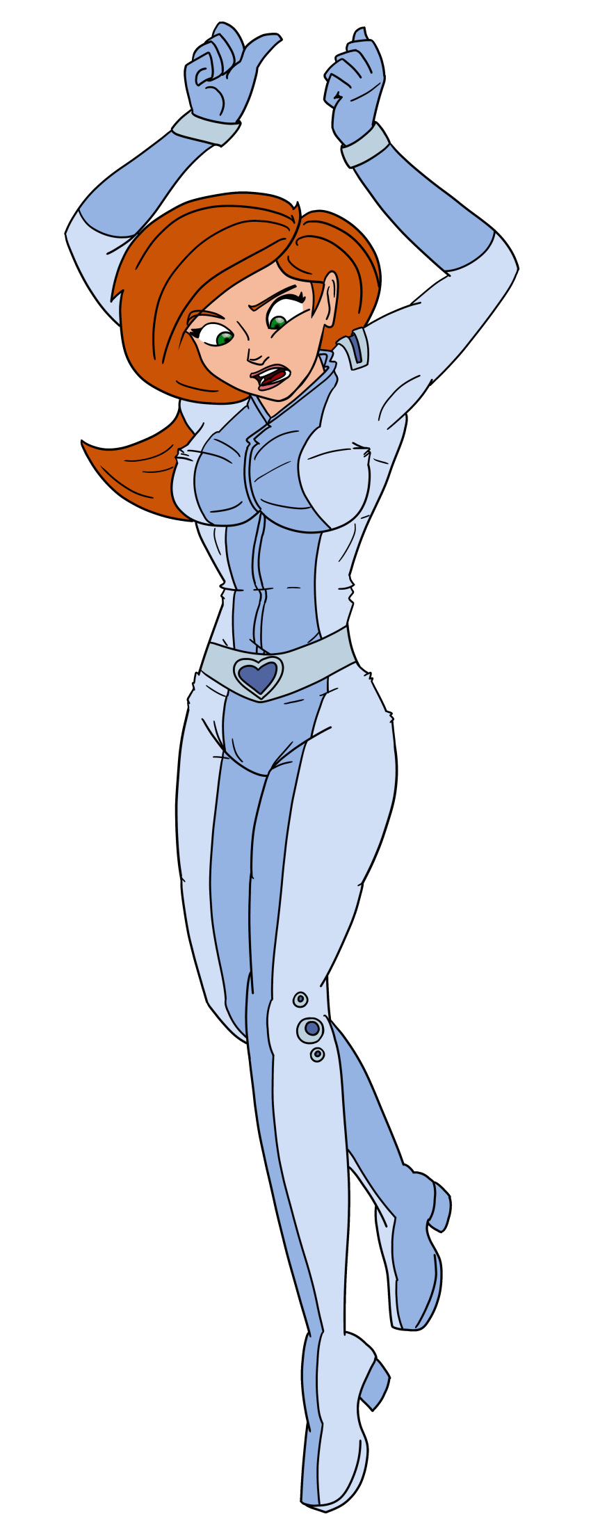 1girl 2020s 2023 5_fingers absurd_res aged_up alluring alpha_channel annoyed belt blue_bodysuit blue_clothing bodysuit clothing disney disney_channel eyes female_focus female_only femsub for_sticker_use green_eyes hair high_heels human human_only kim_possible kimberly_ann_possible looking_down nipple_bulge no_background open_eyes open_mouth png png_conversion png_file pussy_outline red_hair sticker sticker_template stickers stupidsexyandroid18 tall teeth tight_clothing totally_spies transparent_background transparent_png wrinkles_in_clothes