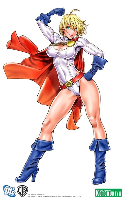 1girl arm_up bare_legs belt big_breasts blonde_female blonde_hair blue_boots blue_eyes blue_footwear blue_gloves blue_high_heel_boots blue_high_heels boots breasts cape cleavage cleavage_cutout clenched_hands closed_mouth clothing_cutout dc_comics dcau female_only female_solo footwear full_body gloves hand_on_hip high_heel_boots high_heels justice_league justice_league_unlimited legs leotard lips looking_at_viewer muscle muscular muscular_female power_girl red_belt red_cape short_hair simple_background smile spread_legs standing thick_thighs thighs white_background white_leotard yamashita_shun'ya