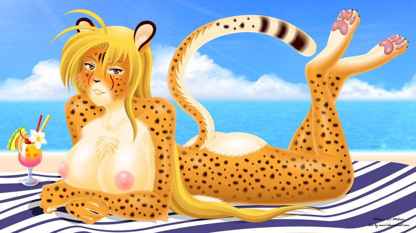 1girl ass big_breasts evov1 female furry