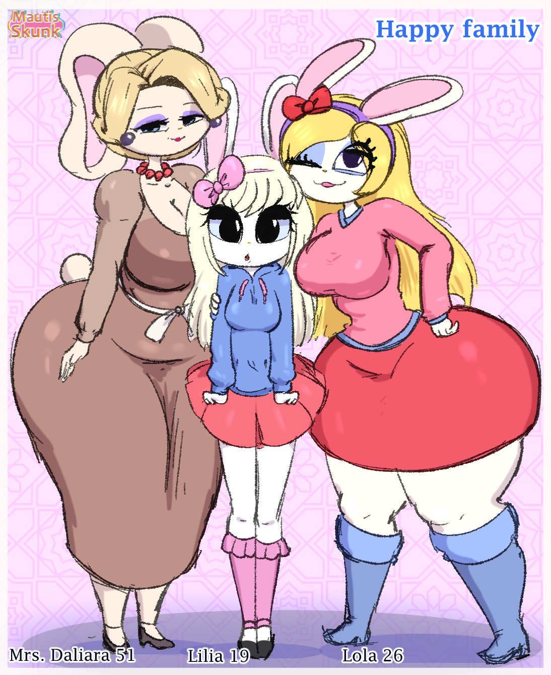 big_ass big_breasts bunny female/female/female furry mautisskunk