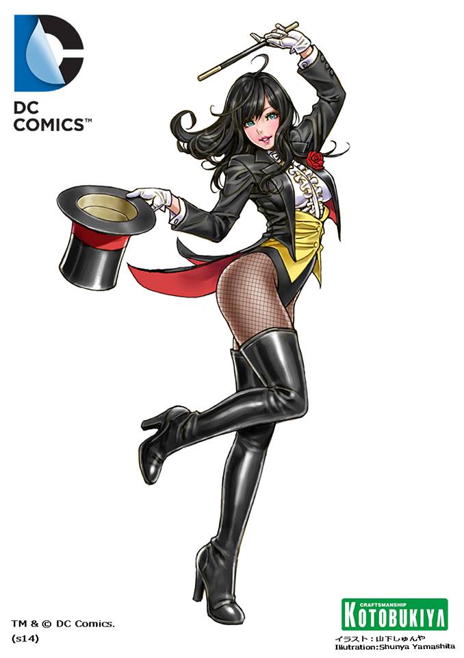 1girl arm_up black_boots black_bowtie black_footwear black_hair black_hat black_headwear black_high_heel_boots black_high_heels black_jacket black_leotard blue_eyes blush boots bow bowtie breasts dc_comics dcau female_only female_solo fishnet_pantyhose fishnets footwear full_body gloves grin hand_up hat hat_removed headwear heroine high_heel_boots high_heels holding holding_hat holding_object holding_wand jacket justice_league justice_league_unlimited leotard lips lipstick long_hair long_sleeves looking_at_viewer magic_wand magician makeup medium_breasts pantyhose pink_lipstick shirt simple_background smile standing standing_on_one_leg superheroine top_hat wand white_background white_bow white_gloves white_shirt yamashita_shun'ya young_justice zatanna zatanna_zatara