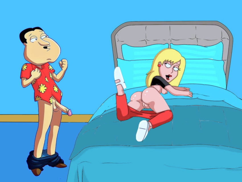 ass before_sex breasts connie_d'amico edit erect_nipples erect_penis family_guy glenn_quagmire leggings_down shaved_pussy thighs