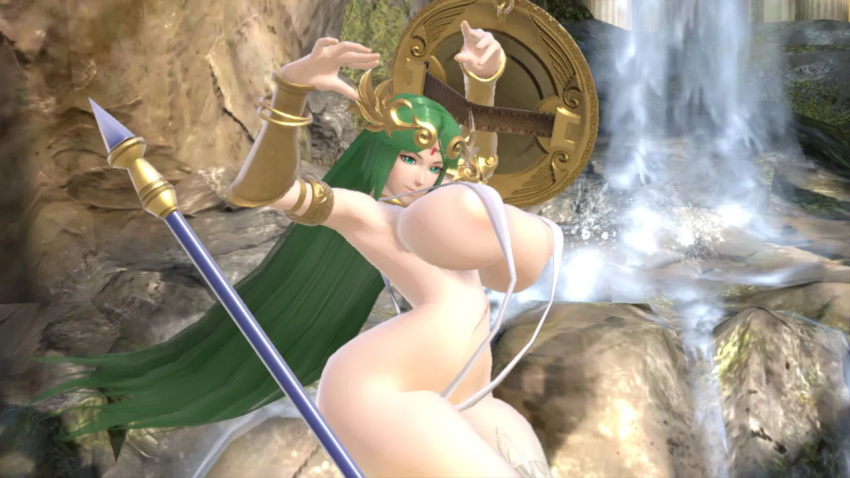 3d areola ass big_breasts bimbo breasts deity gigantic_breasts goddess green_hair huge_areolae huge_ass huge_breasts huge_nipples kid_icarus large_ass long_hair nipples palutena very_long_hair