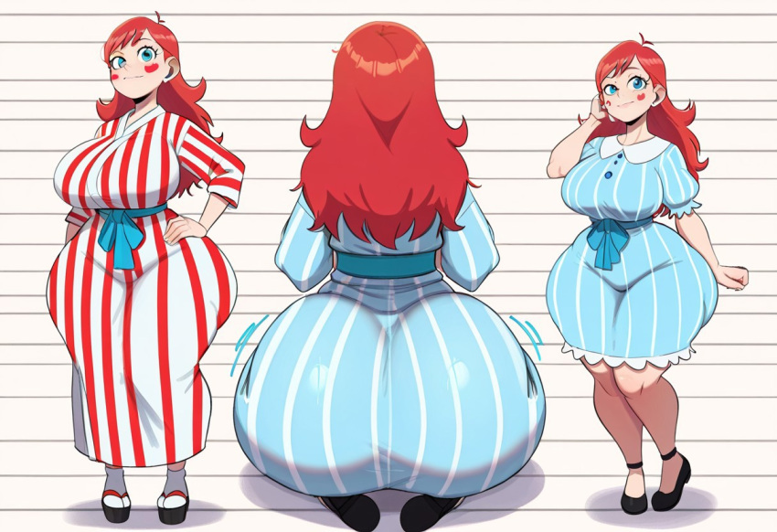 1girl ai_generated ass big_ass big_breasts breasts fundoshilover101 huge_ass huge_breasts kimono wendy's wendy_thomas