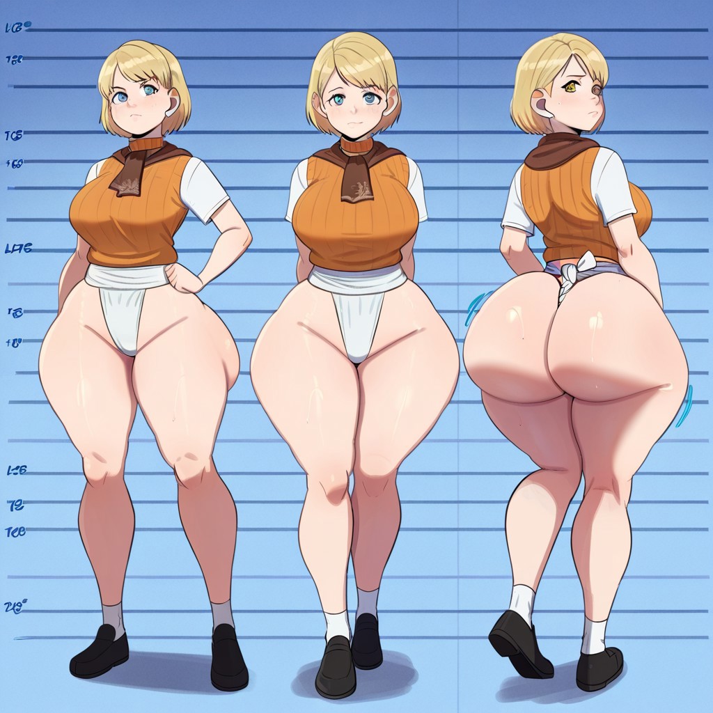 1girl ai_generated ashley_graham ass big_ass big_breasts breasts capcom fundoshi fundoshilover101 huge_ass resident_evil