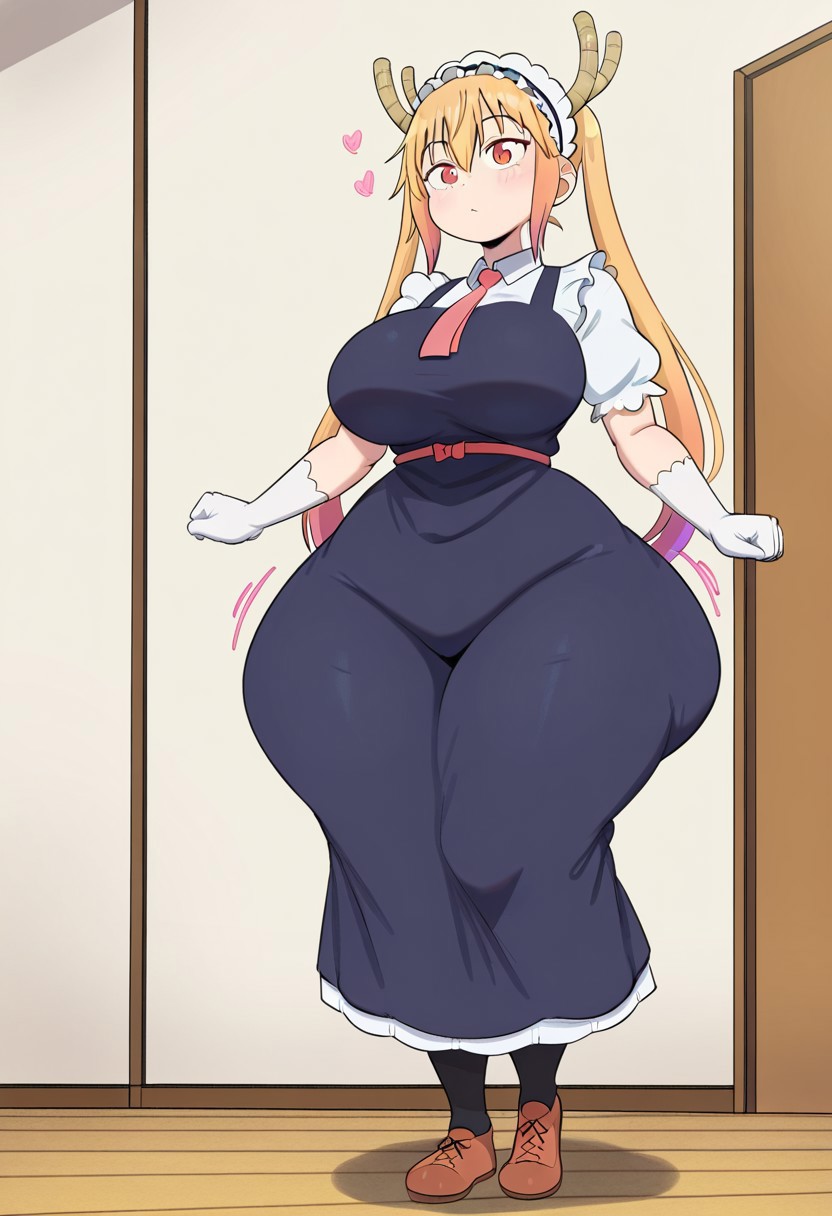 1girl ai_generated ass big_ass big_breasts breasts fundoshilover101 huge_ass miss_kobayashi's_dragon_maid tohru_(dragon_maid)