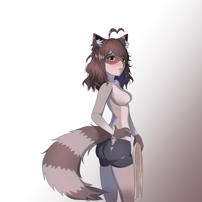 1girl ass chinjireta female furry