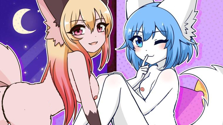 ass female/female furry luna_(wolfychu) wolf wolfychu