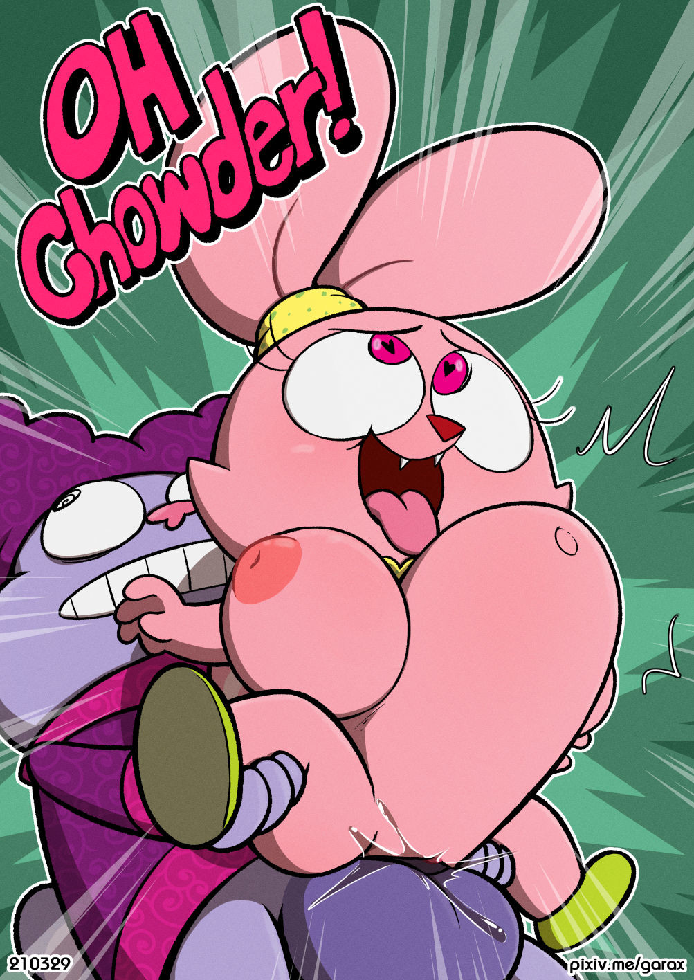 1boy 1girl 2021 ahe_gao anthro anthro_penetrated areola balls bear big_balls big_breasts bodily_fluids breasts cartoon_network chowder chowder_(series) clenched_teeth domestic_cat duo english_text fangs felid feline felis female female_penetrated fucked_silly fur garabatoz genital_fluids genitals happy happy_sex heart_eyes heart_symbol high_res huge_balls hybrid inverted_nipples lagomorph leporid long_ears looking_pleasured male male/female male_penetrating male_penetrating_anthro male_penetrating_female mammal navel nipples on_model open_mouth open_smile orgasm panini penetration penile penile_penetration penis_in_pussy pink_areola pink_body pink_ears pink_fur pink_nipples pink_nose pink_tongue pupils purple_body purple_eyes purple_fur rabbit red_eyes sex small_but_hung smile spiral stomach_bulge tail teeth teeth_showing text tongue tongue_out url vaginal_fluids vaginal_penetration young young_anthro young_female young_male young_on_young young_penetrated