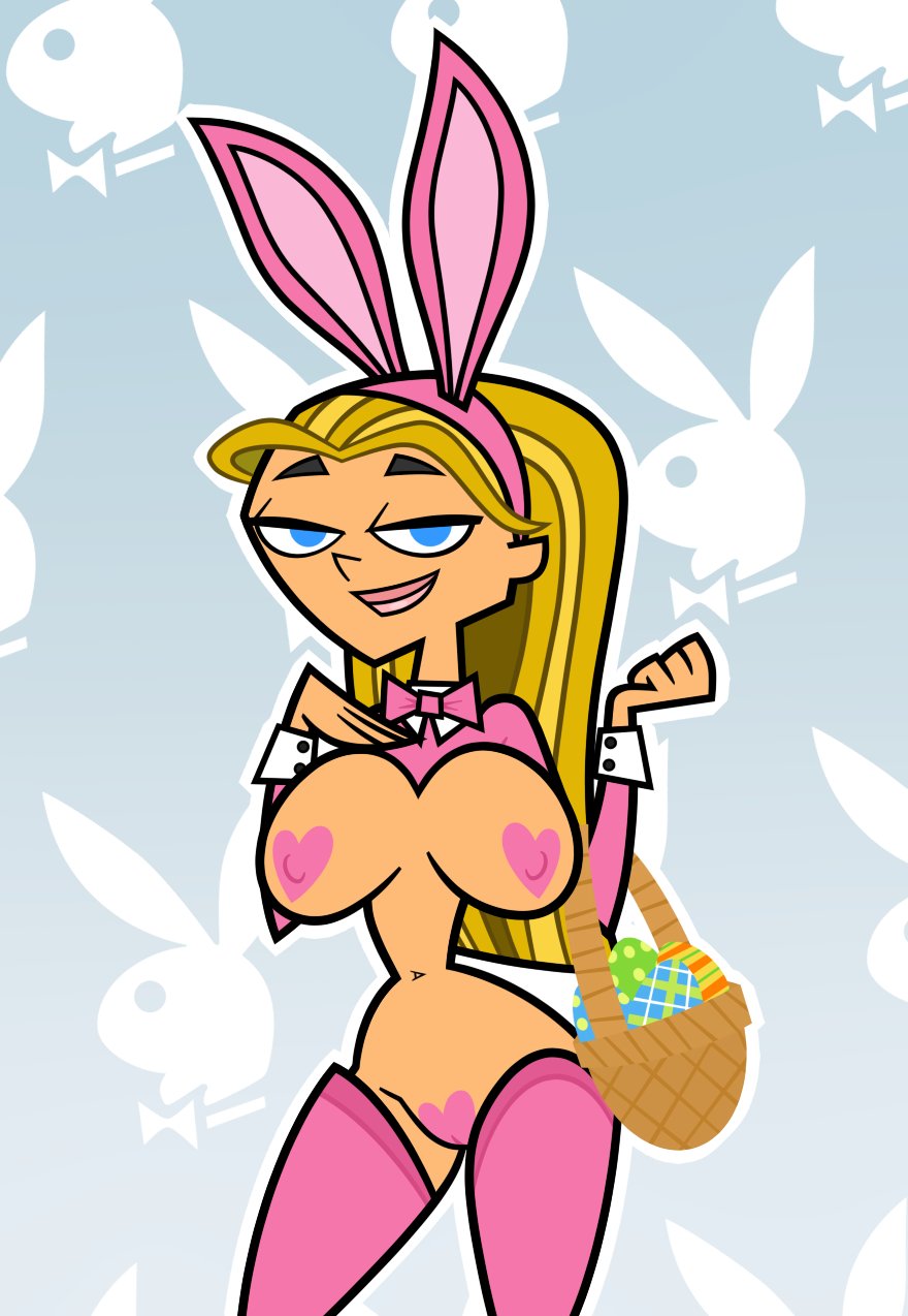 1girl 2d accurate_art_style big_breasts big_breasts big_breasts blonde_hair blue_eyes bolero boots bowtie breasts bunny_ears bunny_girl bunnysuit cameltoe easter easter_bunny elinor_the_witch ellissummer erect_nipples female_focus female_only holidays hornyhobbit hourglass_figure lindsay_(tdi) lipstick long_hair makeup mother-of-trolls navel nipples pasties pink_boots playboy playboy_bunny public_domain revealing_clothes skimpy skimpy_clothes slim_waist thigh_high_boots total_drama_island wide_hips