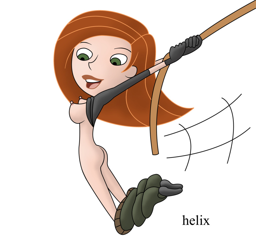 1girl 1girl disney disney_channel female_only helix human kim_possible kimberly_ann_possible nipples tagme