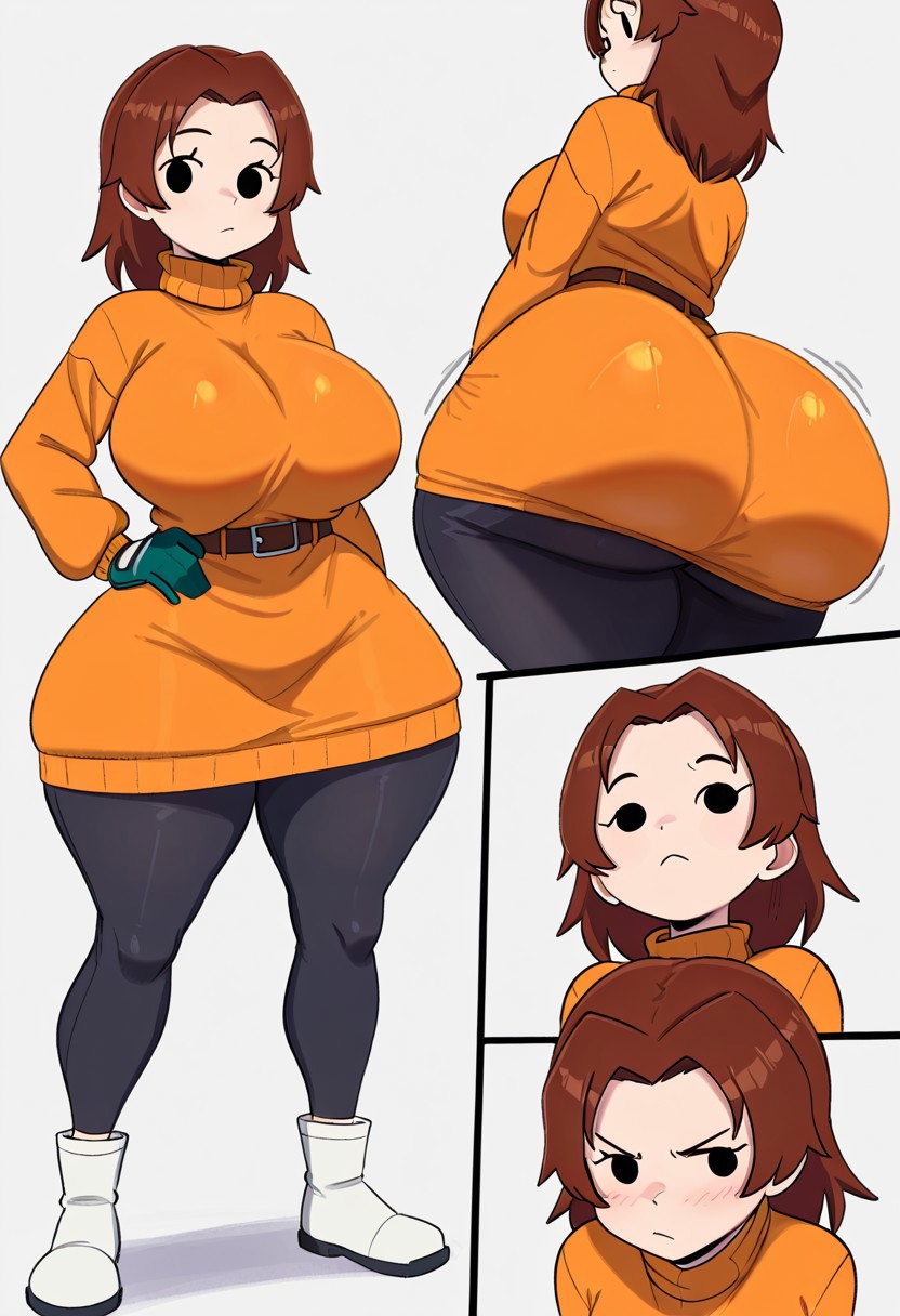 1girl ai_generated ass big_ass big_breasts breasts fundoshi fundoshilover101 huge_ass mii_gunner nintendo super_smash_bros.