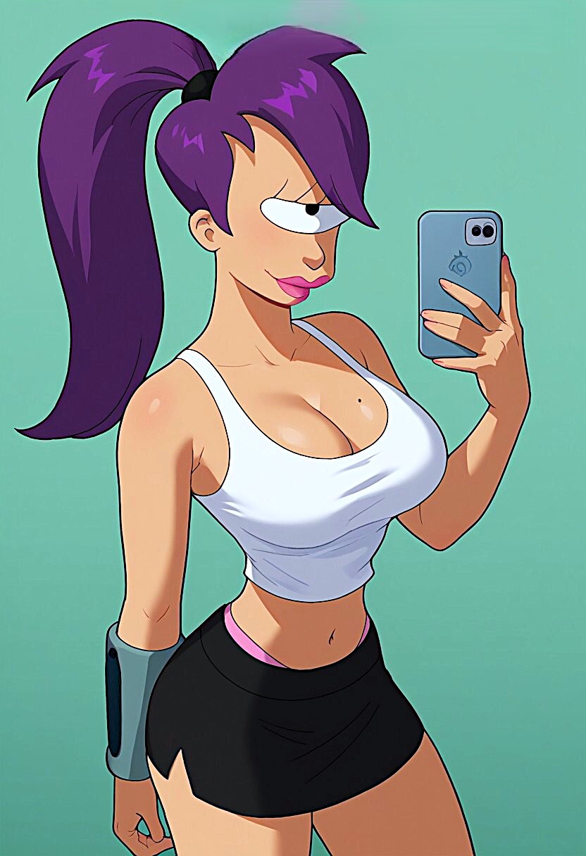 big_breasts crop_top futurama miniskirt thighs turanga_leela