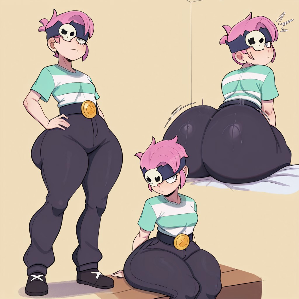 1girl ai_generated ass big_ass brawl_stars breasts fundoshilover101 huge_ass penny_(brawl_stars)