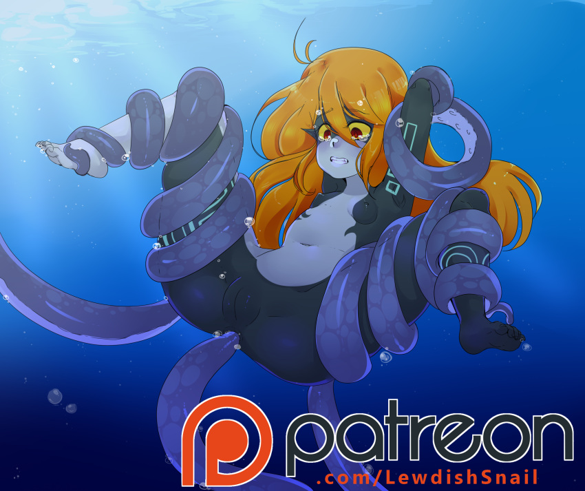 1girl alternate_breast_size alternate_hairstyle anal armpits asphyxiation ass barefoot big_ass blue_background breasts bubble clothing drowning feet female_only imp interspecies lewdishsnail long_hair midna nintendo nipples orange_hair patreon penetration purple_tentacles pussy r**e restrained small_breasts soles spread_legs tears tentacle tentacle_rape text the_legend_of_zelda thick_thighs toe_scrunch toes twilight_princess underwater underwater_sex url water watermark wide_eyed wide_hips