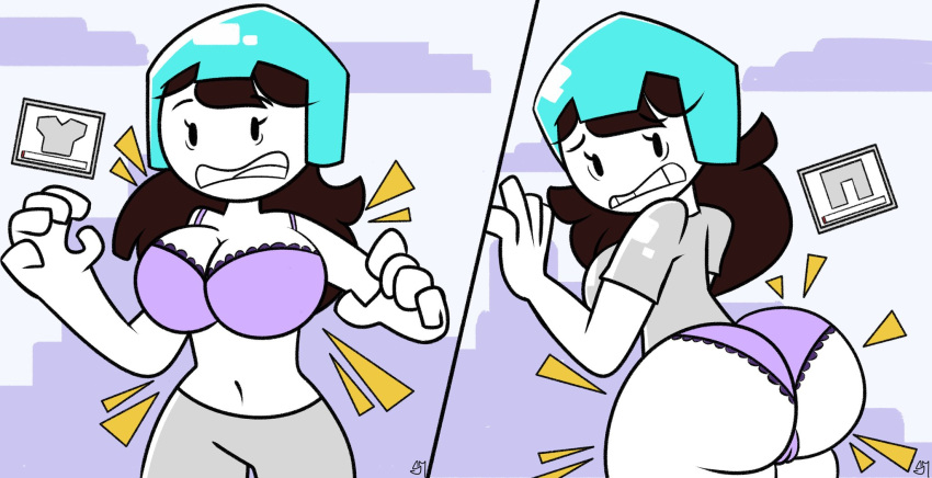 1girl ass big_ass big_breasts breasts huge_ass jaiden jaiden_animations minecraft semidraws youtube