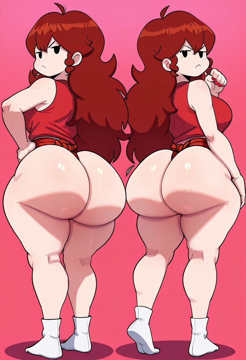 1girl ai_generated ass big_ass breasts friday_night_funkin fundoshi fundoshilover101 girlfriend_(friday_night_funkin) huge_ass tabi_socks