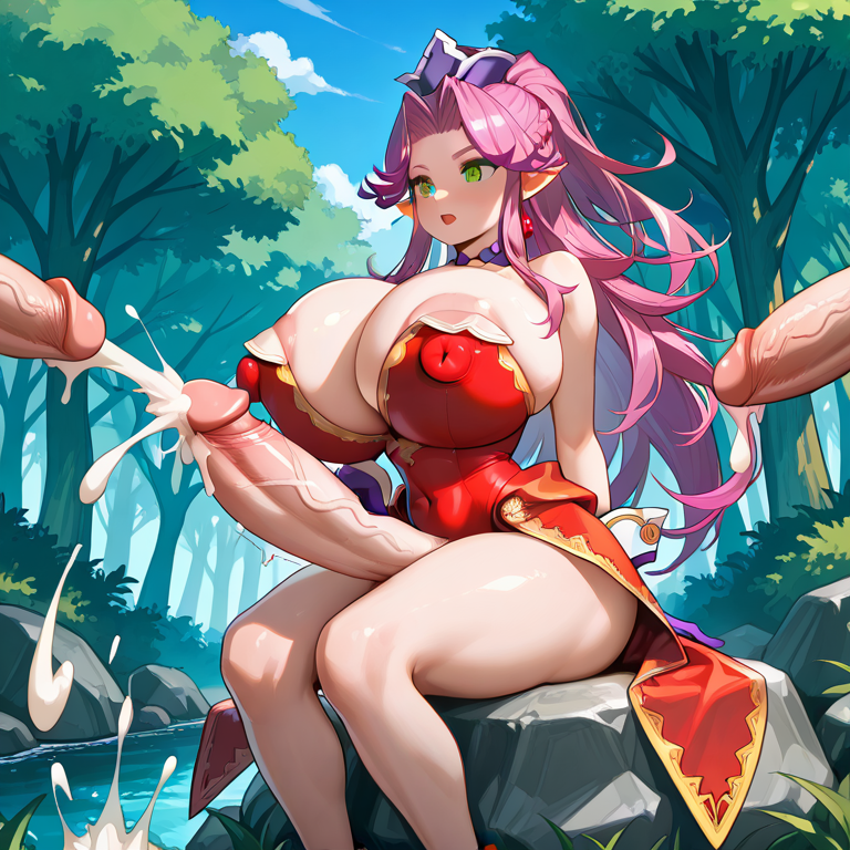 ai_generated angela angela_(seiken_densetsu_3) angela_(trials_of_mana) areola areola big_areola big_areolae big_breasts big_breasts big_nipples big_penis bimbo bimbo_futa bimbo_futanari breasts clothed cum cumshot elf_ears enormous_breasts erection forest futanari gigantic_areola gigantic_areolae gigantic_breasts gigantic_nipples gigantic_penis hips huge_areola huge_areolae huge_breasts huge_hips huge_nipples huge_penis huge_thighs hyper_areola hyper_areolae hyper_breasts hyper_nipples imminent_gangbang imminent_sex imminent_threesome large_areola large_areolae large_nipples large_penis long_hair massive_breasts nipple_bulge nipples nipples_visible_through_clothing offscreen_male orgasm outside outside penis pink_hair pointy_ears princess public purple_hair round_breasts royal_slut royalty seiken_densetsu seiken_densetsu_3 thick_thighs thighs trials_of_mana veiny_penis wide_hips