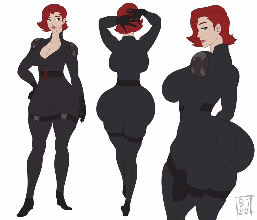 1girl ass big_ass big_breasts black_widow bootijuse breasts disney huge_ass marvel marvel_comics
