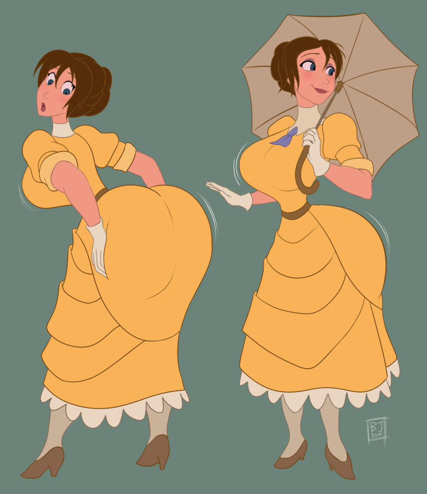 1girl ass big_ass big_breasts bootijuse breasts disney disney_princess huge_ass jane_porter princess tarzan