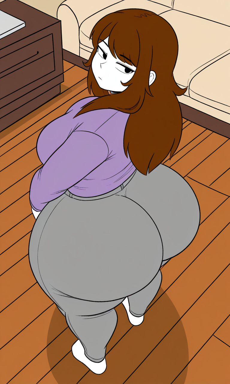 1girl ai_generated ass big_ass breasts fundoshilover101 huge_ass jaiden jaiden_animations youtube