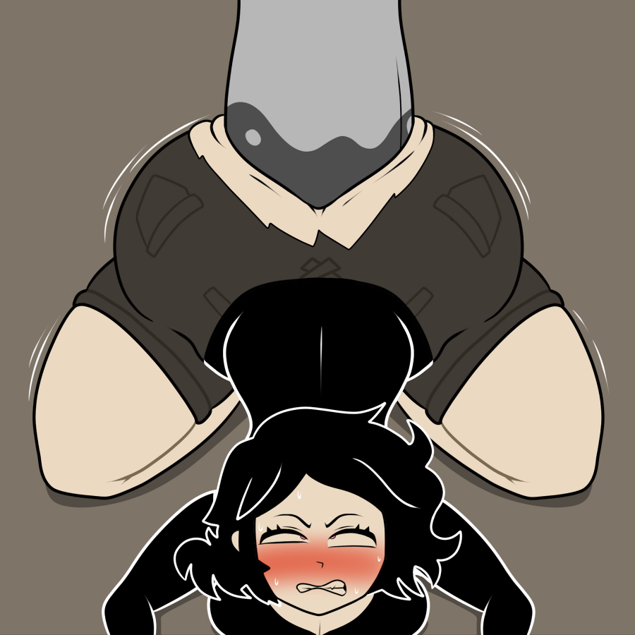 1boy 1girl 1girls 2d_(artwork) anal anal_insertion anal_sex ashley_graves ass big_ass big_ass big_penis bitch black_hair blush breasts bubble_ass bubble_butt clenched_teeth fat_ass hyper_penetration hyper_penis in_love in_love_with_cock loving_it male on_knees penis prostitute prostitution ripped_pants scarecorrode short_hair sweat the_coffin_of_andy_and_leyley trembling