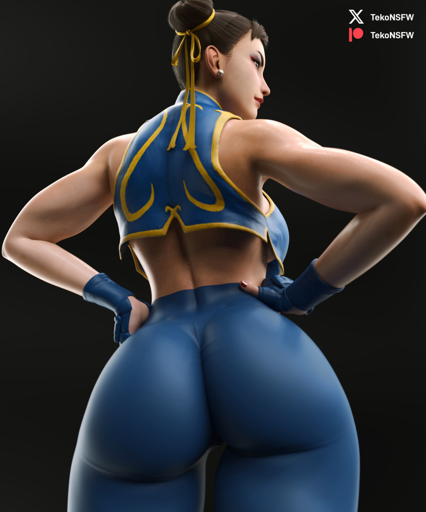 3d ass big_ass bubble_ass bubble_butt capcom chun-li dat_ass hands_on_hips round_ass round_butt sexy_ass standing standing_up street_fighter street_fighter_6 street_fighter_alpha tagme tekonsfw thick_ass twitter